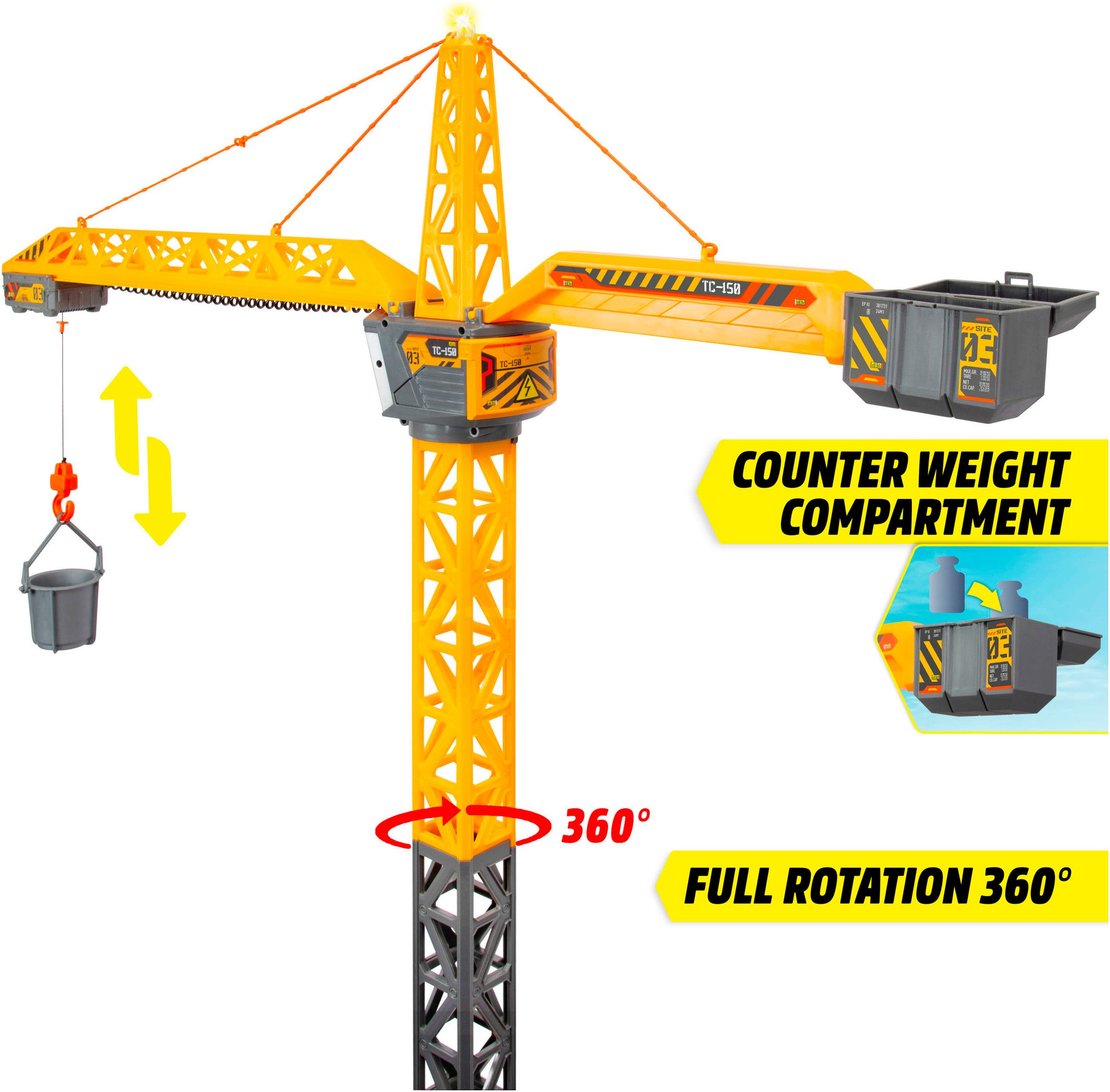 Dickie Toys RC-Auto RC Titan Crane, mit Licht