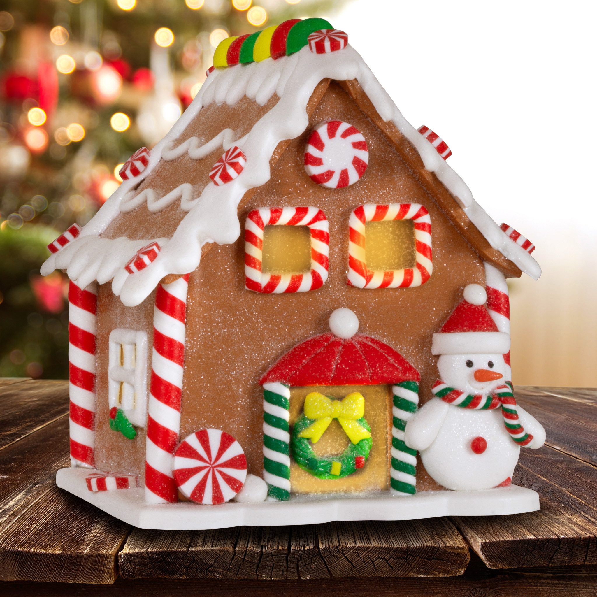 Christmas Paradise Weihnachtshaus Lebkuchenhaus mit LED 13 cm, Weihnachtsde günstig online kaufen