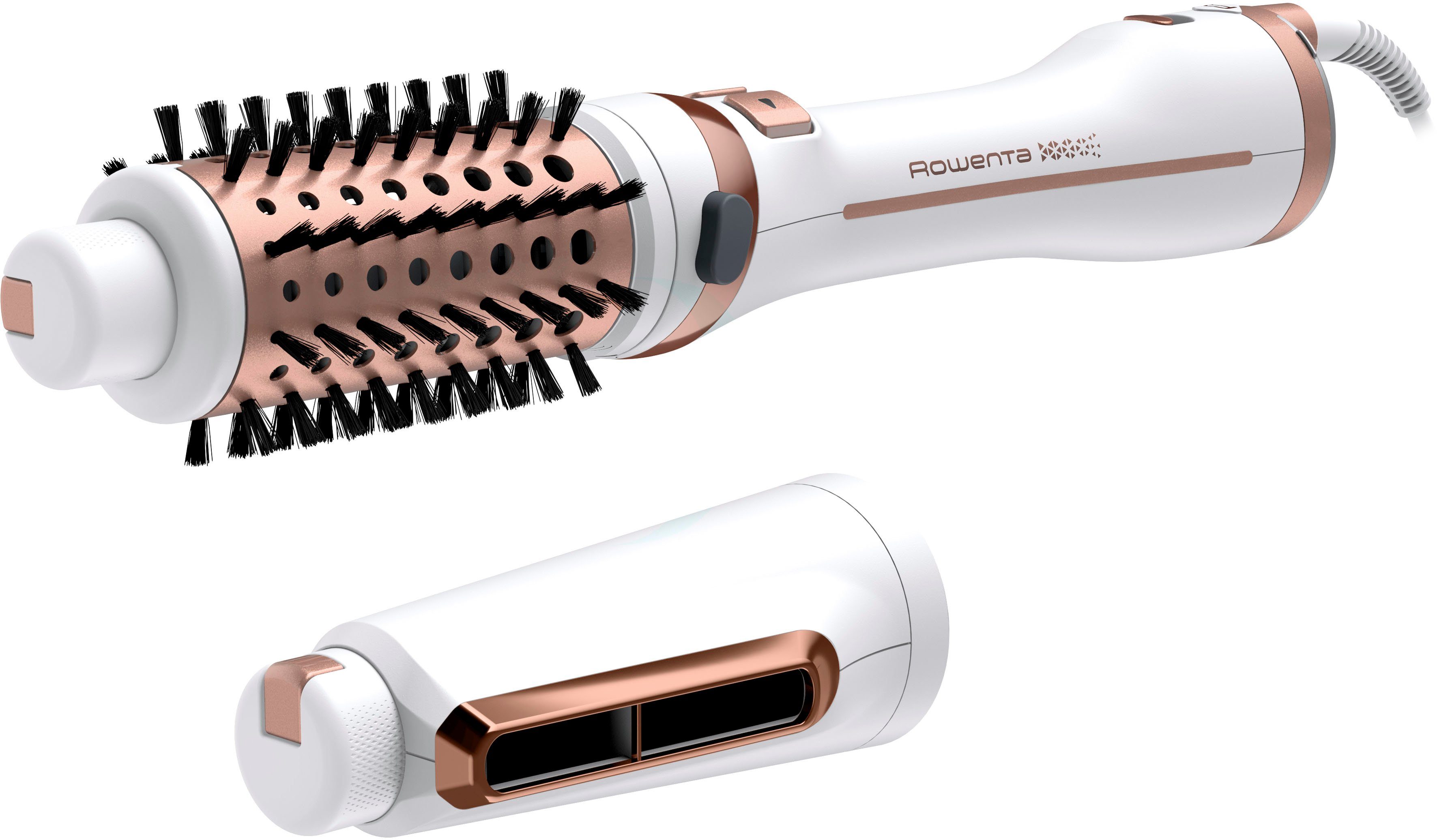 Rowenta Warmluftbürste Brush Activ Ultimate Care, rotierende Warmluftbürste 2 in 1 Styling, Keramikbeschichtung, Ionen-Booster, innovative Flip-Funktion, CF9720 weiß