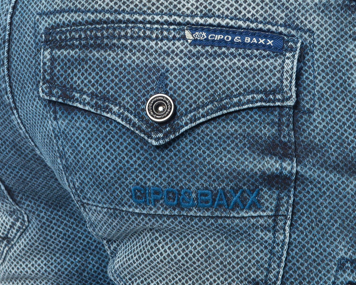 Cipo & Baxx Cargojeans Herren Cargo Jeans Hose im stylischen Cargo Design Ausgefallenes Stoffmuster und weicher Tragekomfort – Bild 4 von 5