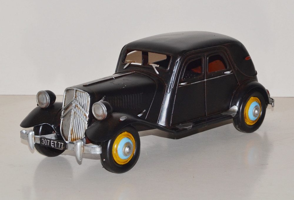 Modellauto Modellauto Citroën Traction Avant Limousine schwarz Oldtimer L 30 cm