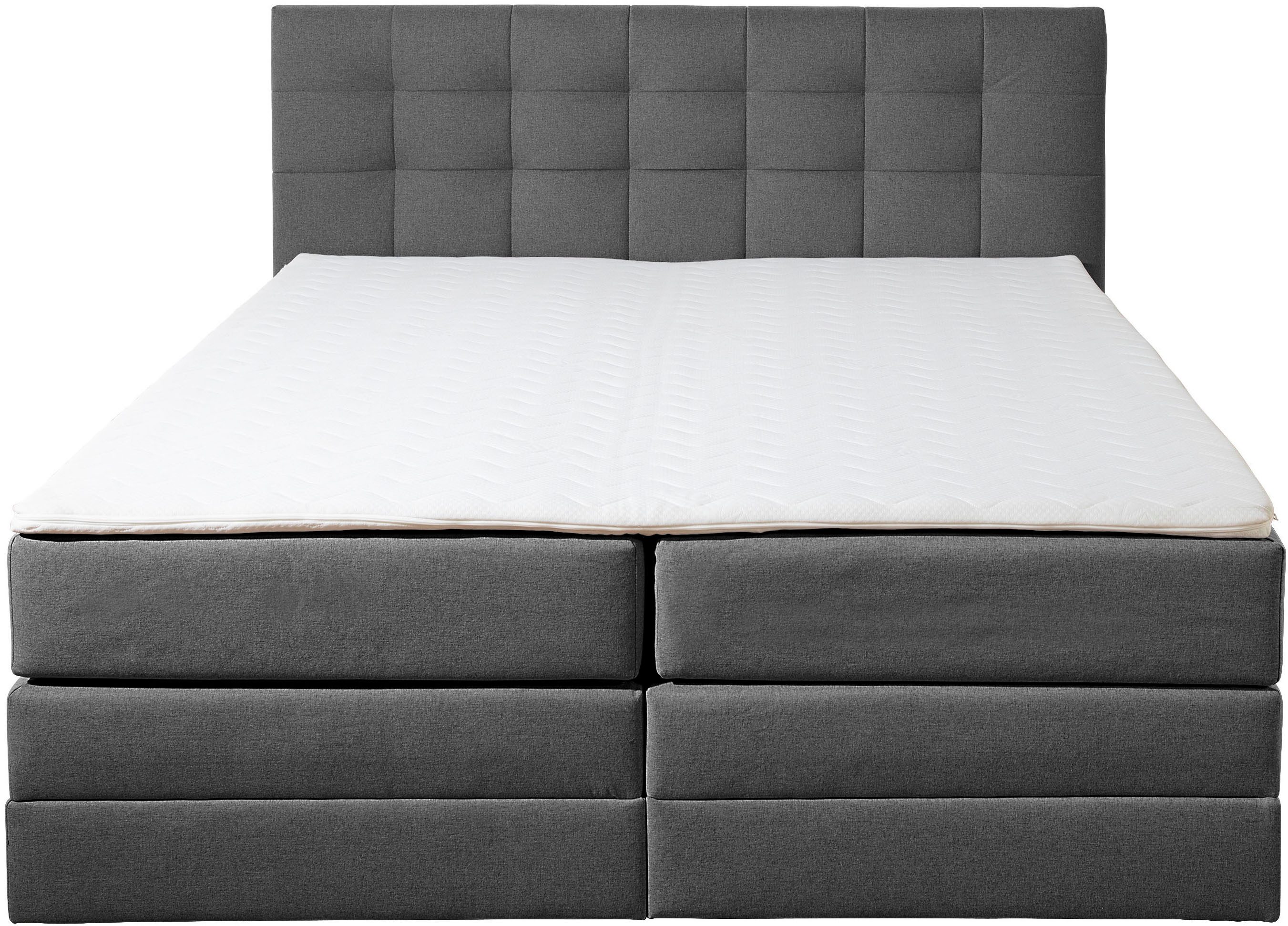 Home affaire Boxspringbett Ethan, inkl. Topper und geräumigen Bettkasten erhältlich in H2, H3 und H4