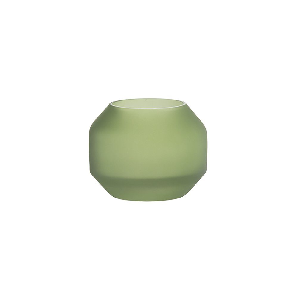 Kerzenständer H.9cm Fink FINK Vase grün cm - Teelichthalter, D.11 EILEEN matt