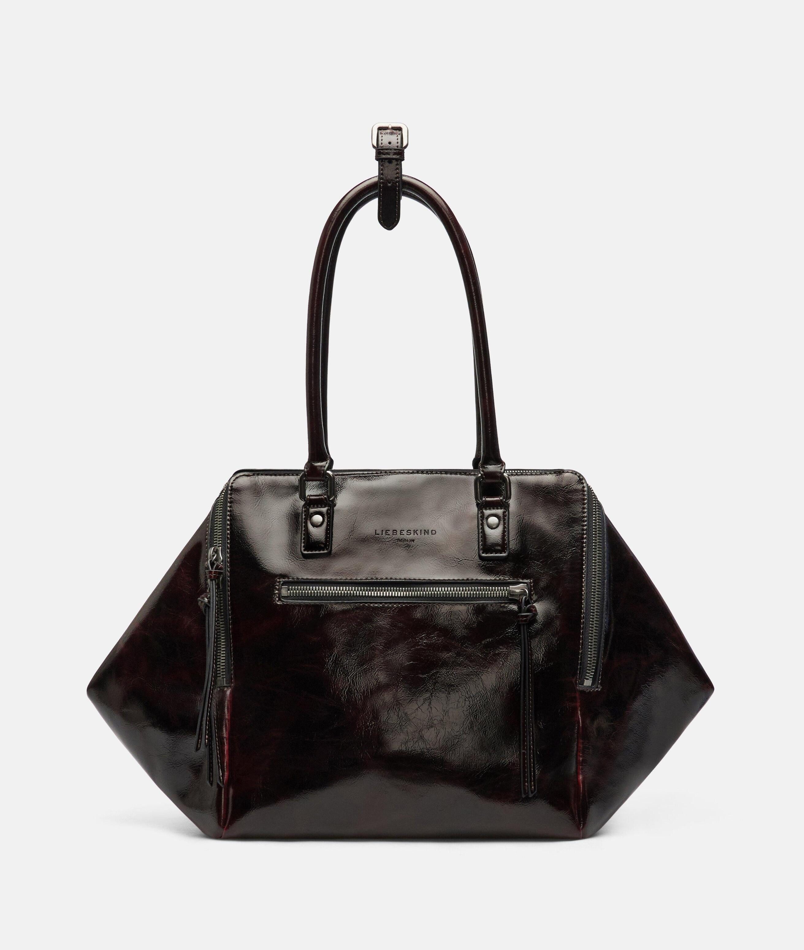 Liebeskind Berlin Schultertasche Archive Kayla Satchel L, Große Schultertasche in Lacklederoptik