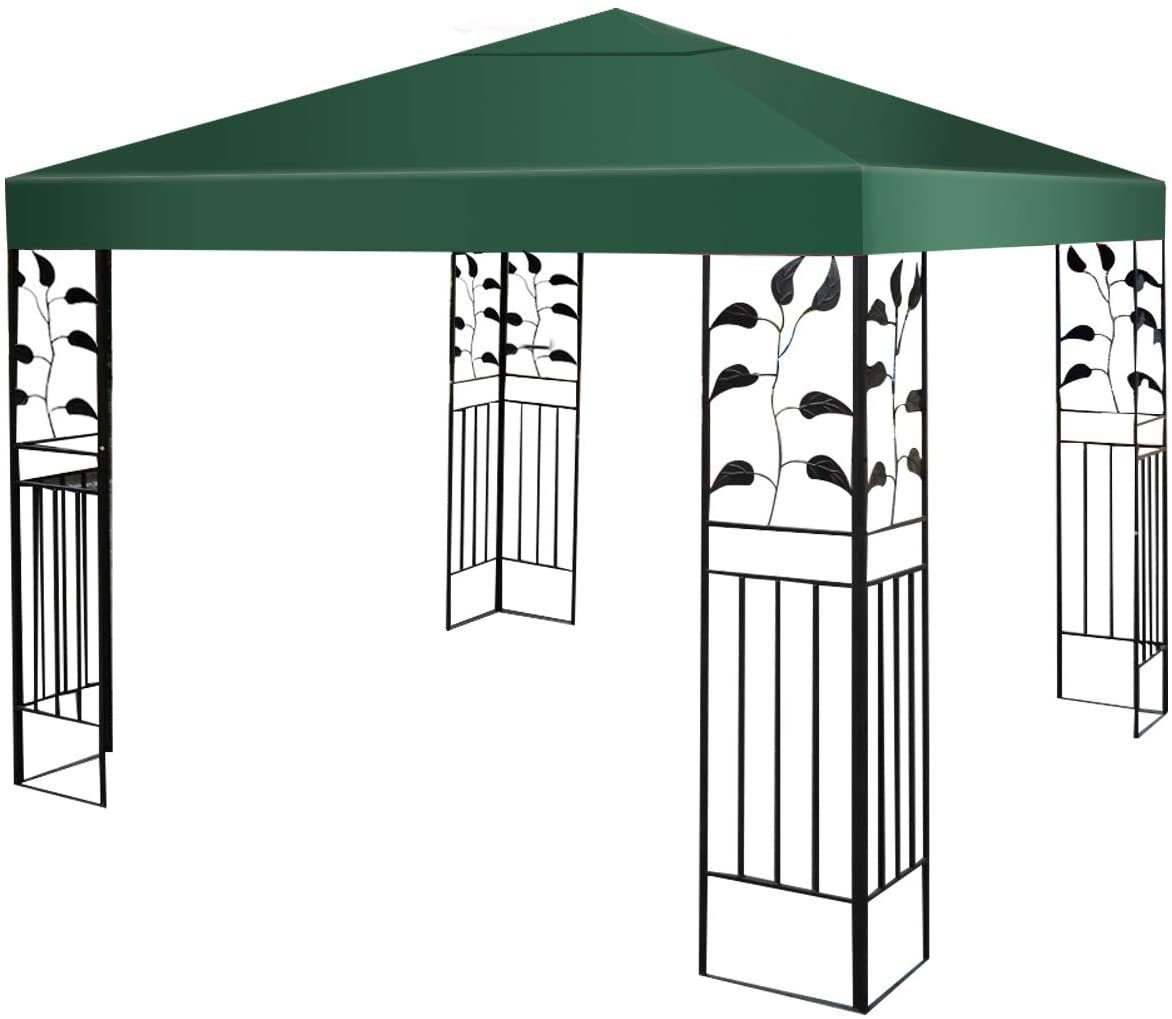 COSTWAY Pavillon-Schutzhülle Dachplane für Pavillon grün