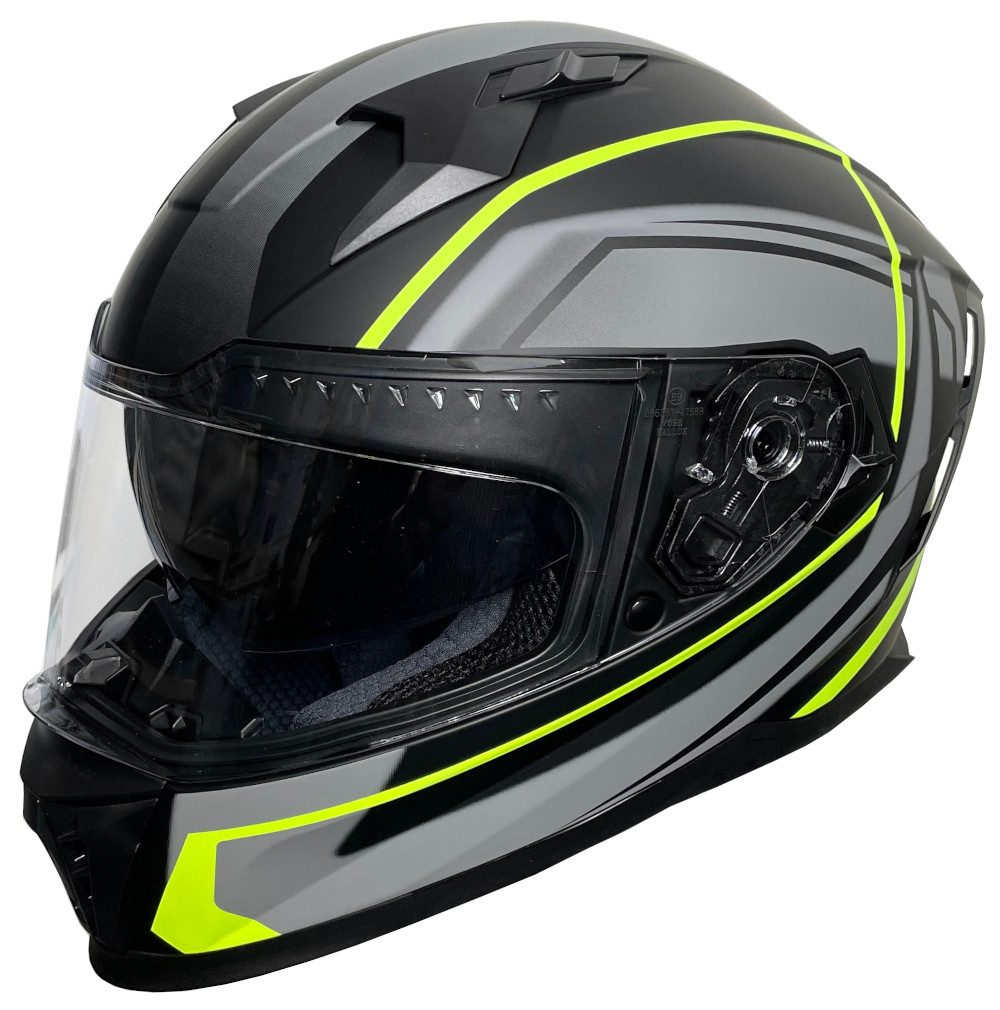 RALLOX Helmets Motorradhelm Integralhelm 69-G neon grün matt