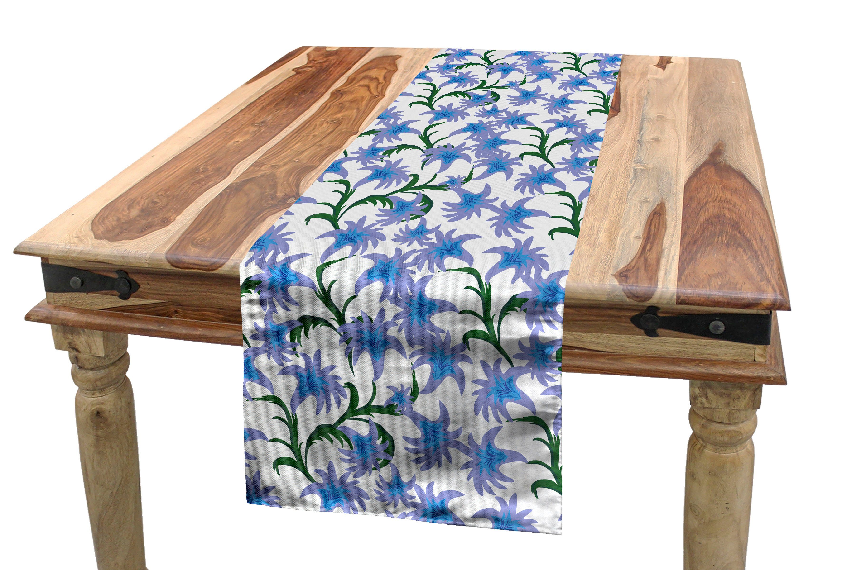 Abakuhaus Tischläufer Esszimmer Küche Rechteckiger Dekorativer Tischläufer, Blumen Frühlings-Blüten-Muster