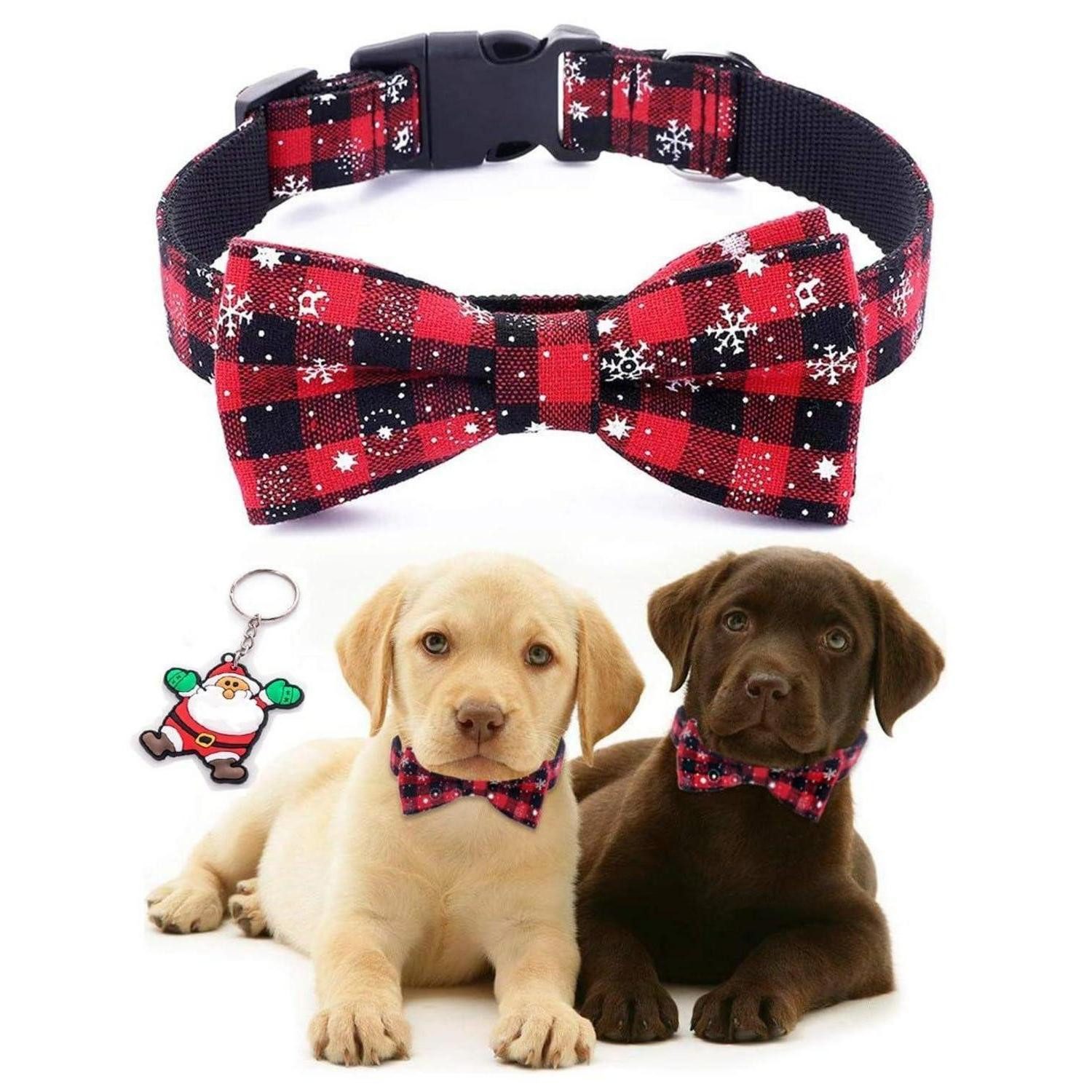 LuxusKollektion Hundefliege Hundehalsband mit Fliege Weihnachten, Textil