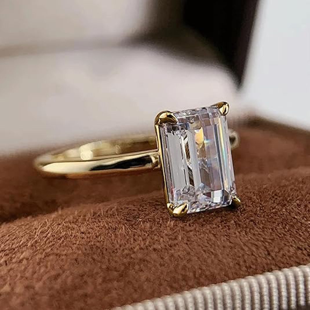 Jumpeak Diamantring 2ct D VS1,lab grown diamant ring,verlobungsring,damen geschenk, 2EX Eheringe,liebes geschenk für sie,geschenk ideen für frau,14K Gold