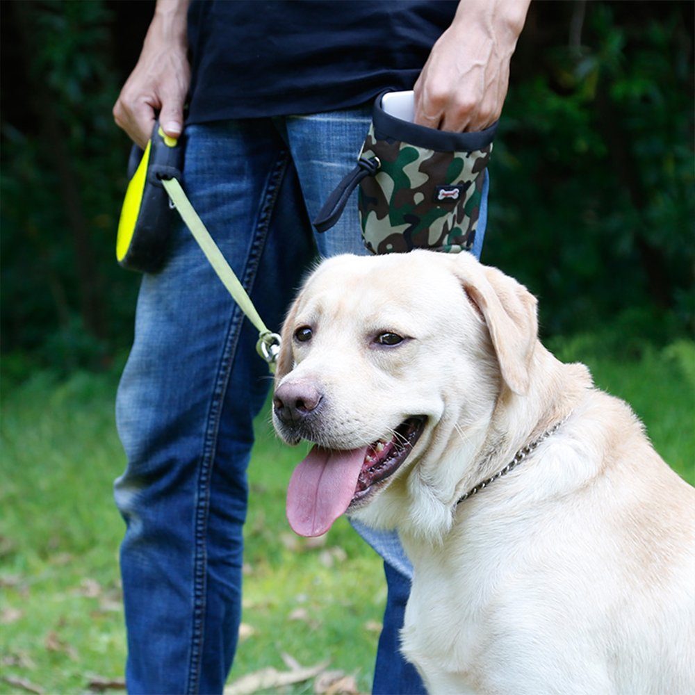 Camo, Seitentaschen, für Snacktasche, Nylon, und mit LAPA HOME Leckerlibeutel Wasserdicht Hunde Futterbeutel Katzen Grün Futteraufbewahrung