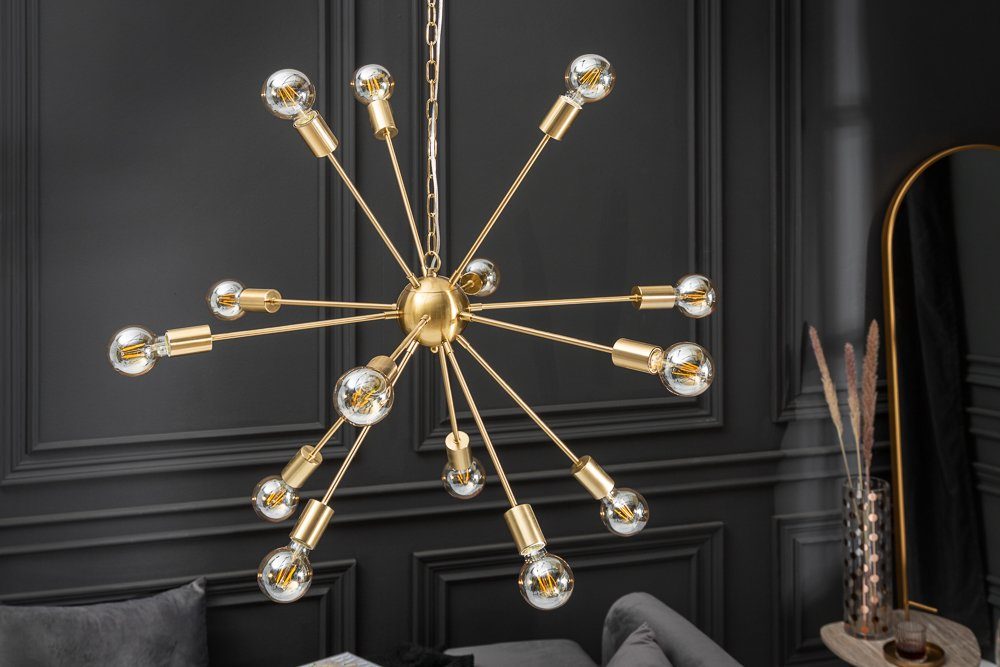 · Hängeleuchte SPUTNIK · gold, riess-ambiente Modern · ohne Leuchtmittel, · 87cm Esszimmer Metall Pendel Wohnzimmer