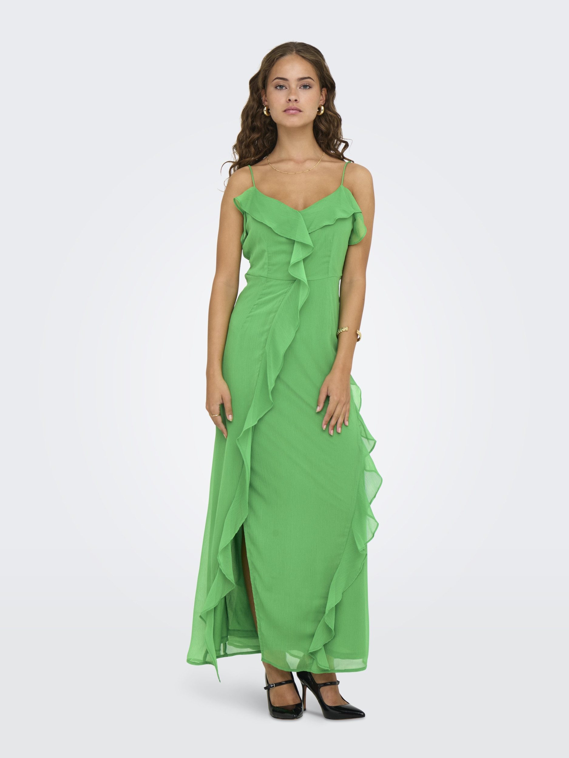 pieces Maxikleid - sommerliches Maxikleid ohne Ärmel in Unifarbe günstig online kaufen