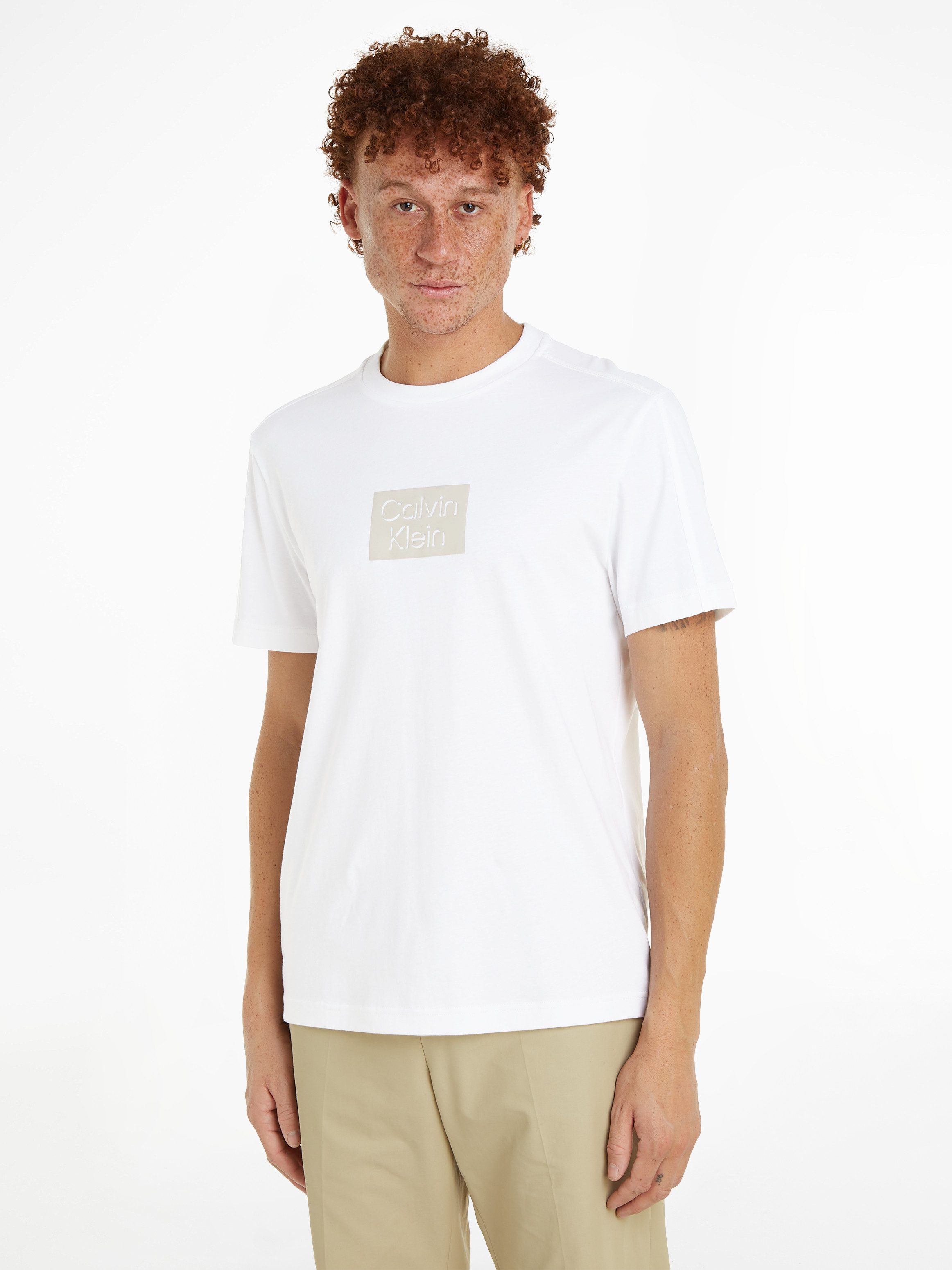 Calvin Klein T Shirt CUT OUT SHADOW LOGO T SHIRT mit Logopragung