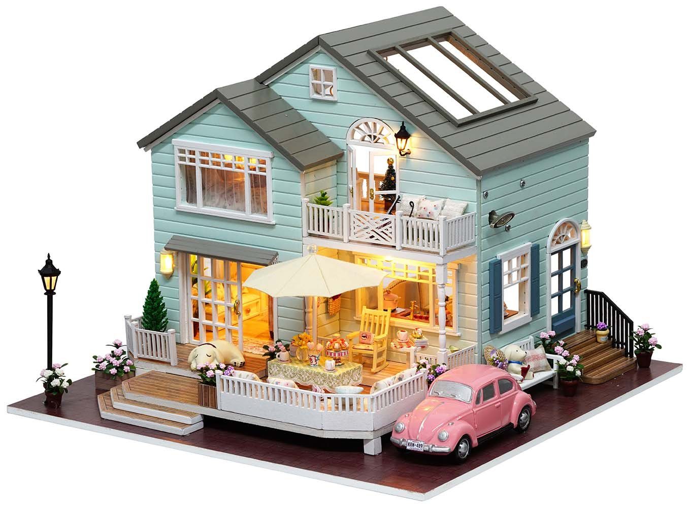 Cute Room 3D-Puzzle DIY holz Miniature Haus Puppenhaus Queenstown,  Puzzleteile, 3D-Puzzle, Miniaturhaus, Maßstab 1:32, Modellbausatz zum  basteln