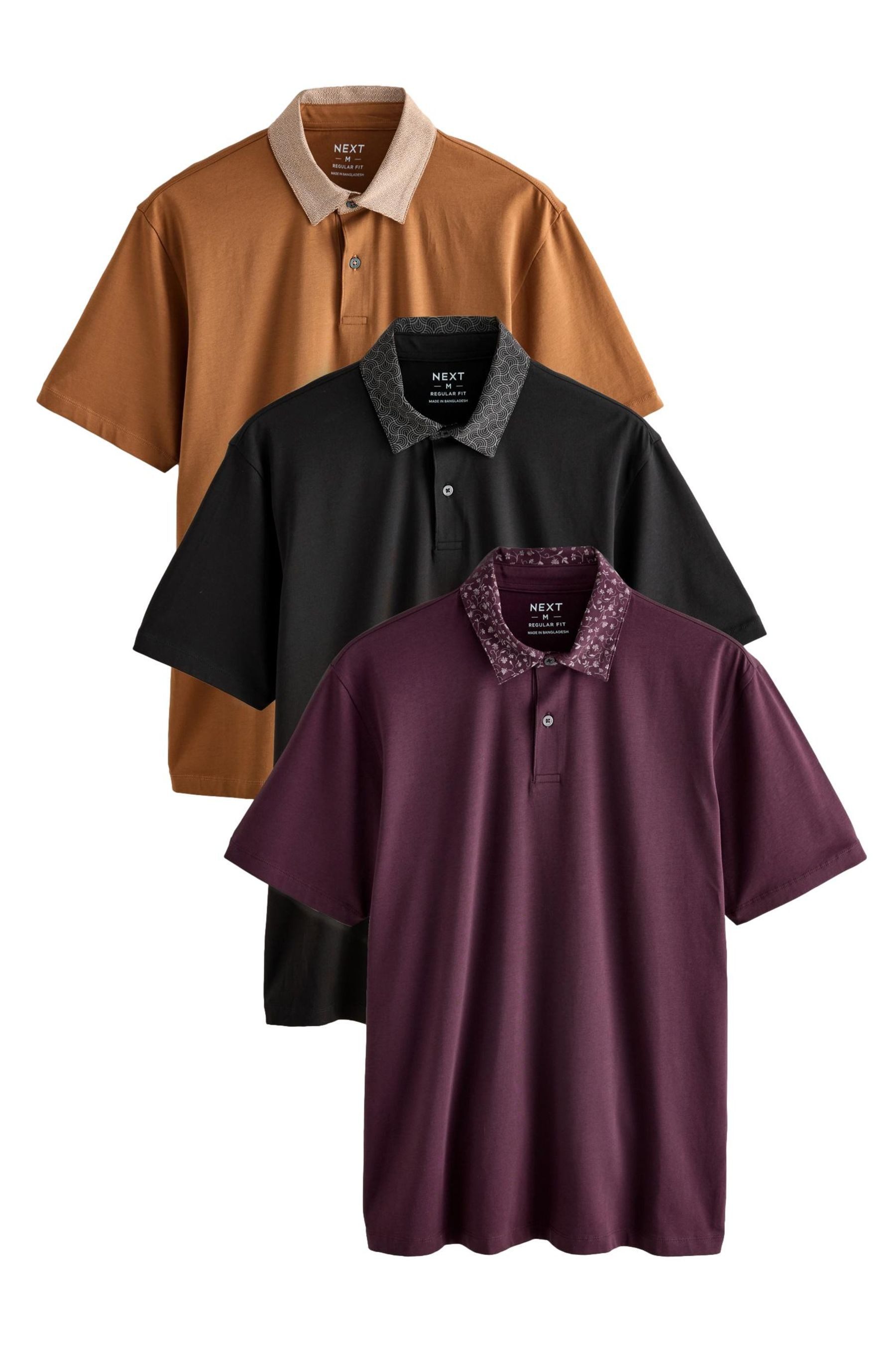 Next Poloshirt Regular Fit Kurzarm-Poloshirts, 3er-Pack (3-tlg) günstig online kaufen