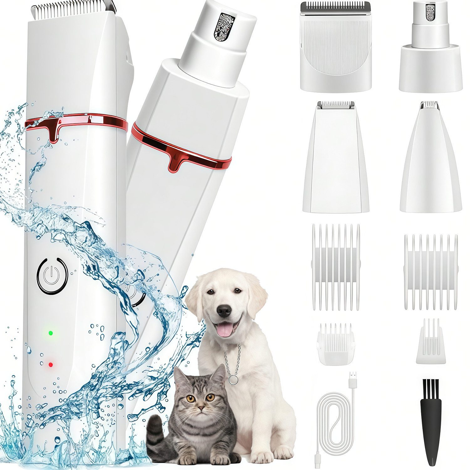 MOPUEA Hundeschermaschine 4 In 1 Elektrische Tierhaarschneider-Sets, Katzen günstig online kaufen