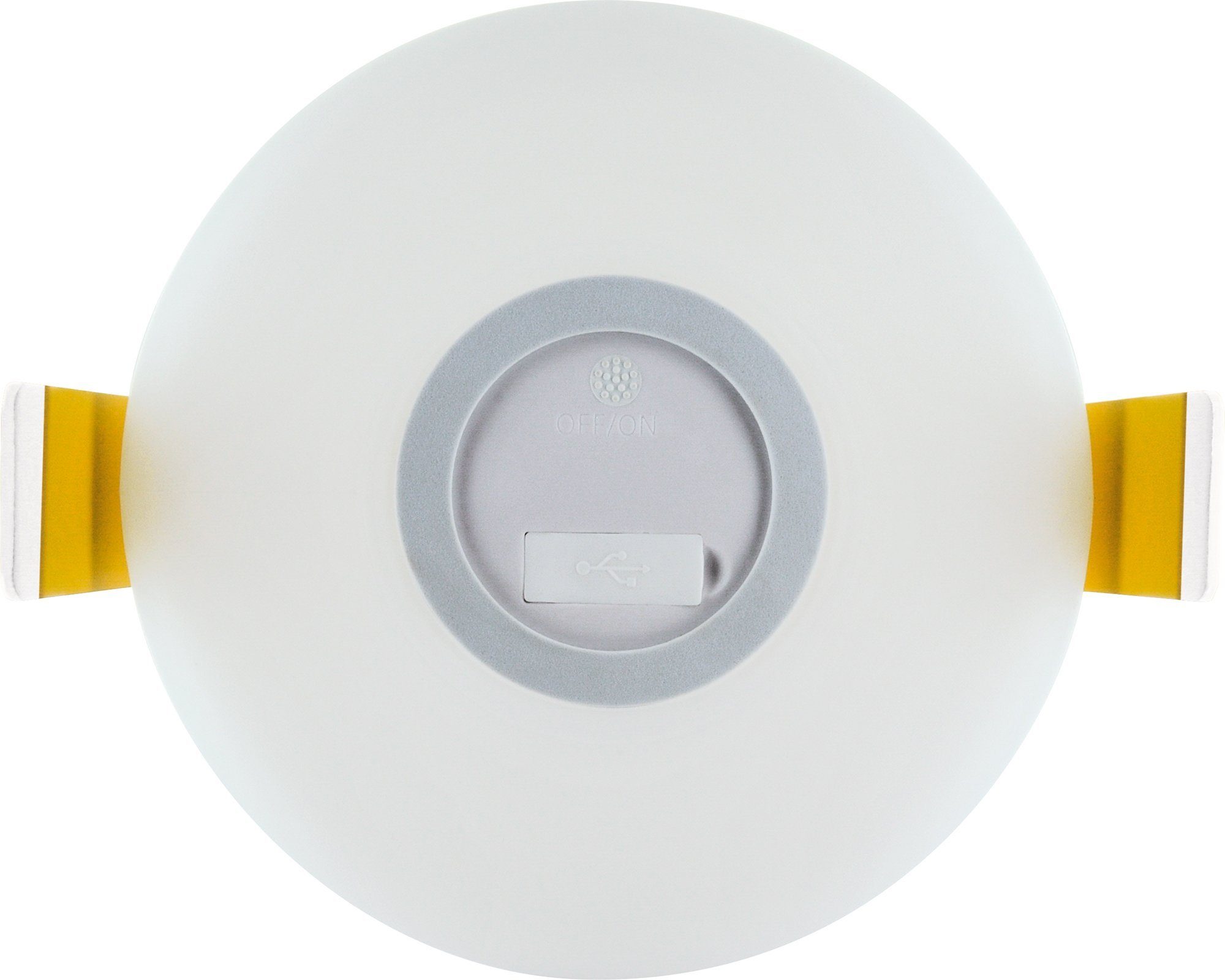 Ein-/Ausschalten 661750, LED, Lampe, Lautsprecher, zehn Bluetooth Schwaiger verschiedene integrierter LED Lautsprecher, der Fernbedienung 4-Stufen Tischleuchte IP44, zum verschiedene Lichtmodi, verschiedene Farben, Lichtmodi dimmbar,