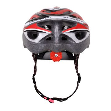 FORCE Fahrradhelm Helm FORCE HAL schwarz (rotweiß) L - XL