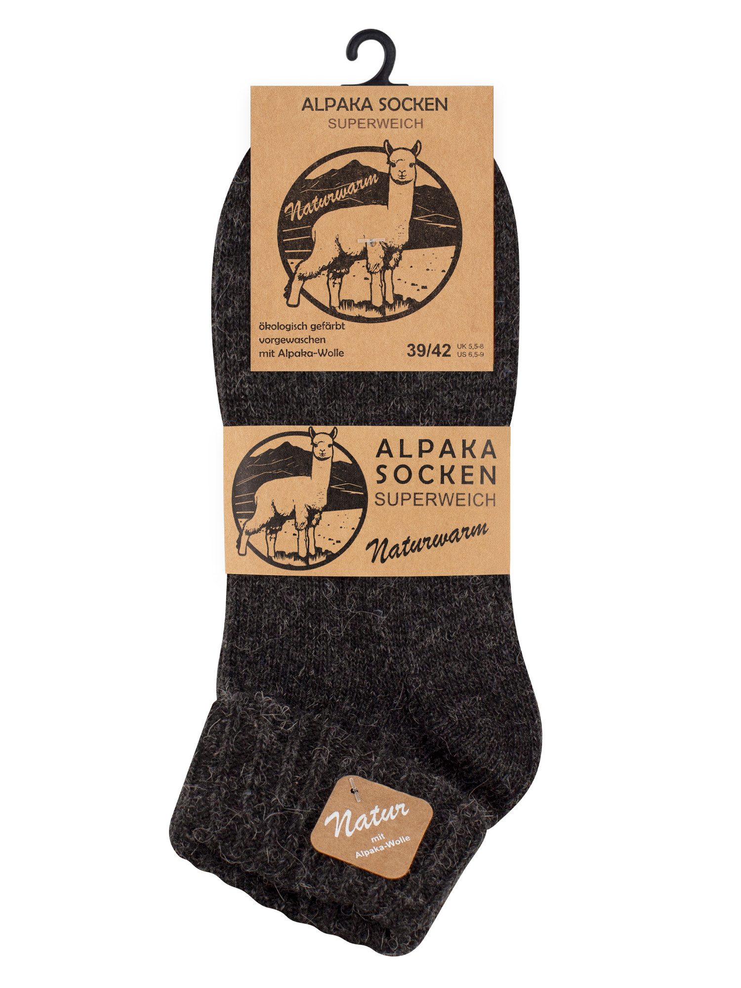 Cotton Prime® Socken Alpaka Socken mit Umschlag (2-Paar) wärmend und weich – Bild 2 von 4