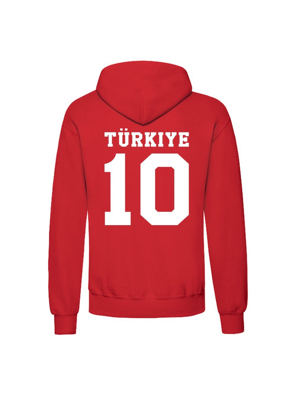 Youth Designz Kapuzenpullover Türkei Herren Hoodie im Fußball "Trikot" Look mit trendigem Frontprint