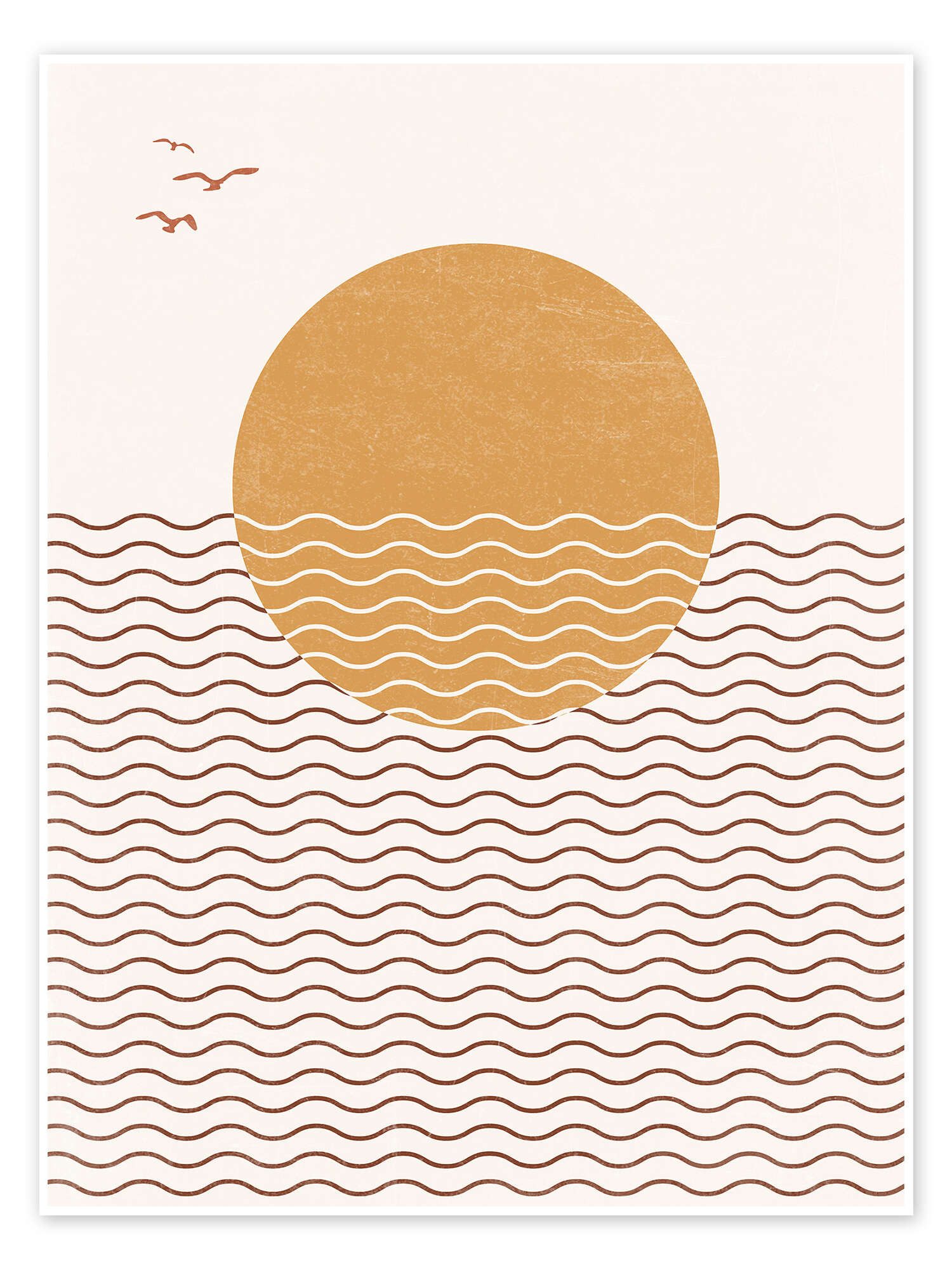 Posterlounge Poster TAlex, Boho Sonnenuntergang, Wohnzimmer günstig online kaufen