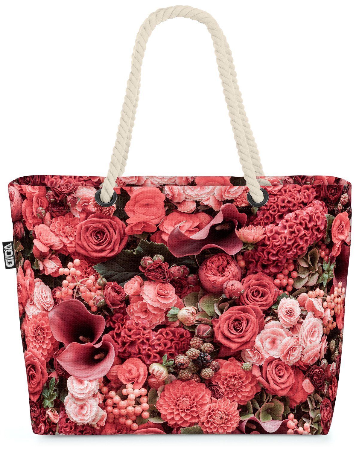 In Japan noch nicht erhältlich VOID Strandtasche (1-tlg), Blumen blume rosé Heirat hintergrund rot Hochzeit Blumenstrauss foto