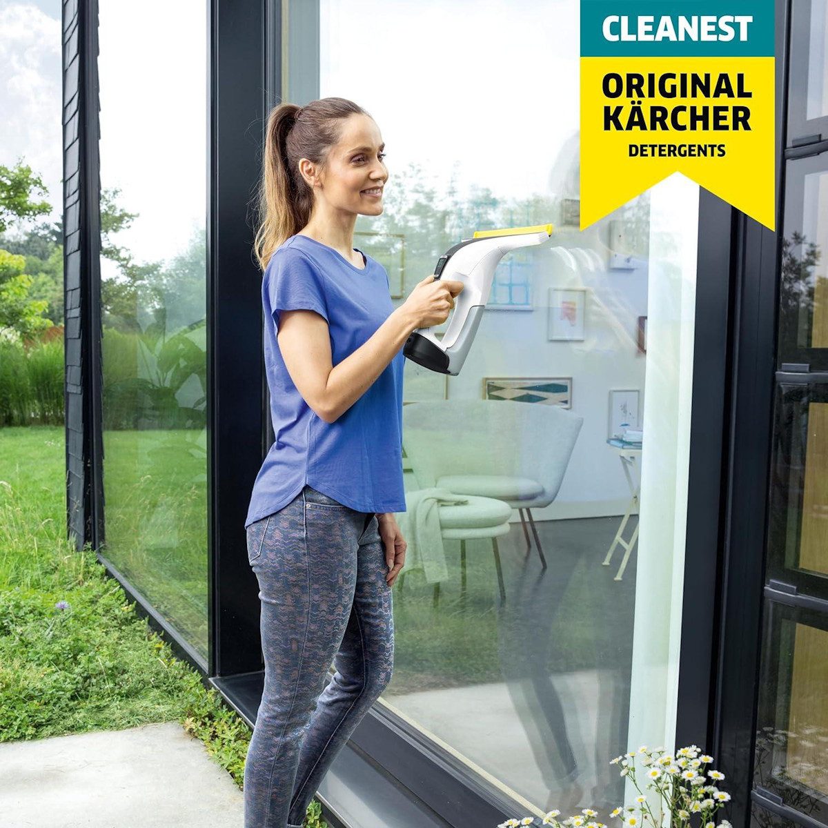 KÄRCHER Fensterreiniger 6.295-773.0 – Streifenfrei für Fenstersauger & Spiegel, RM 500, Glasreiniger-Konzentrat