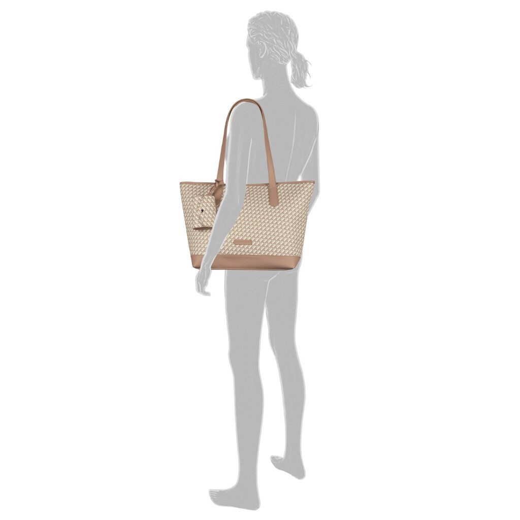 TOM TAILOR Shopper Xenia (Set, Eine abnehmbare Anhängetasche), mit raffiniert geometrischen "T" Print des Logos auf dem Taschenkörper