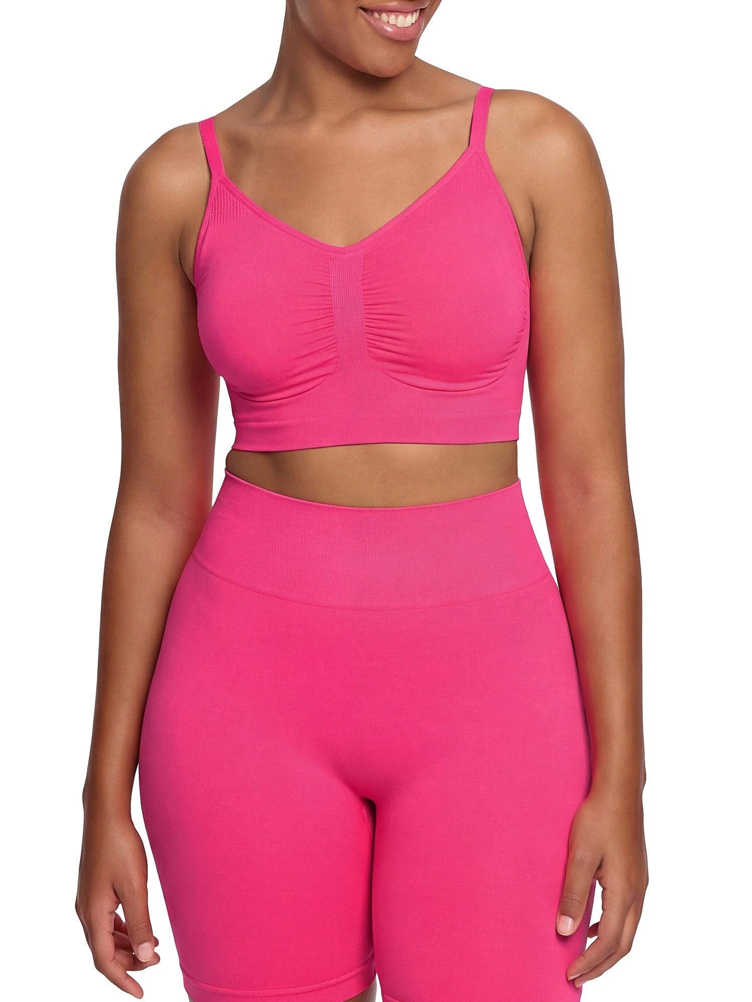 cfab Bügelloser BH Comfort Bralette-Neon Pink-XS (1-tlg) günstig online kaufen