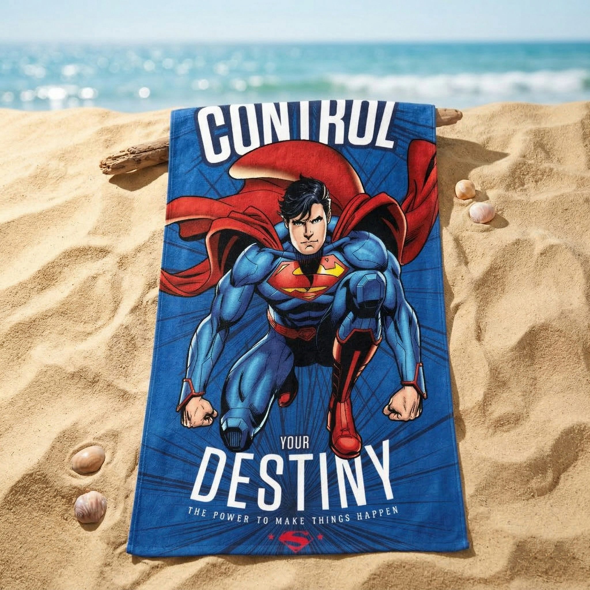 DC Comics Strandtuch DC Comics Superman Badetuch Mikrofaser Duschtuch XL 70x140, Mikrofaser