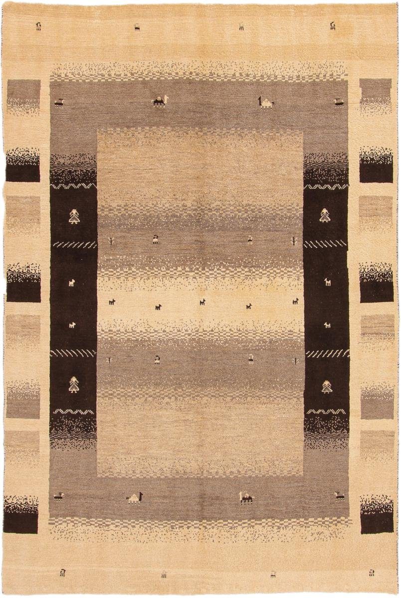 Orientteppich Perser Gabbeh Yalameh Nature 160x235 Handgeknüpfter Moderner, Nain Trading, rechteckig, Höhe: 18 mm