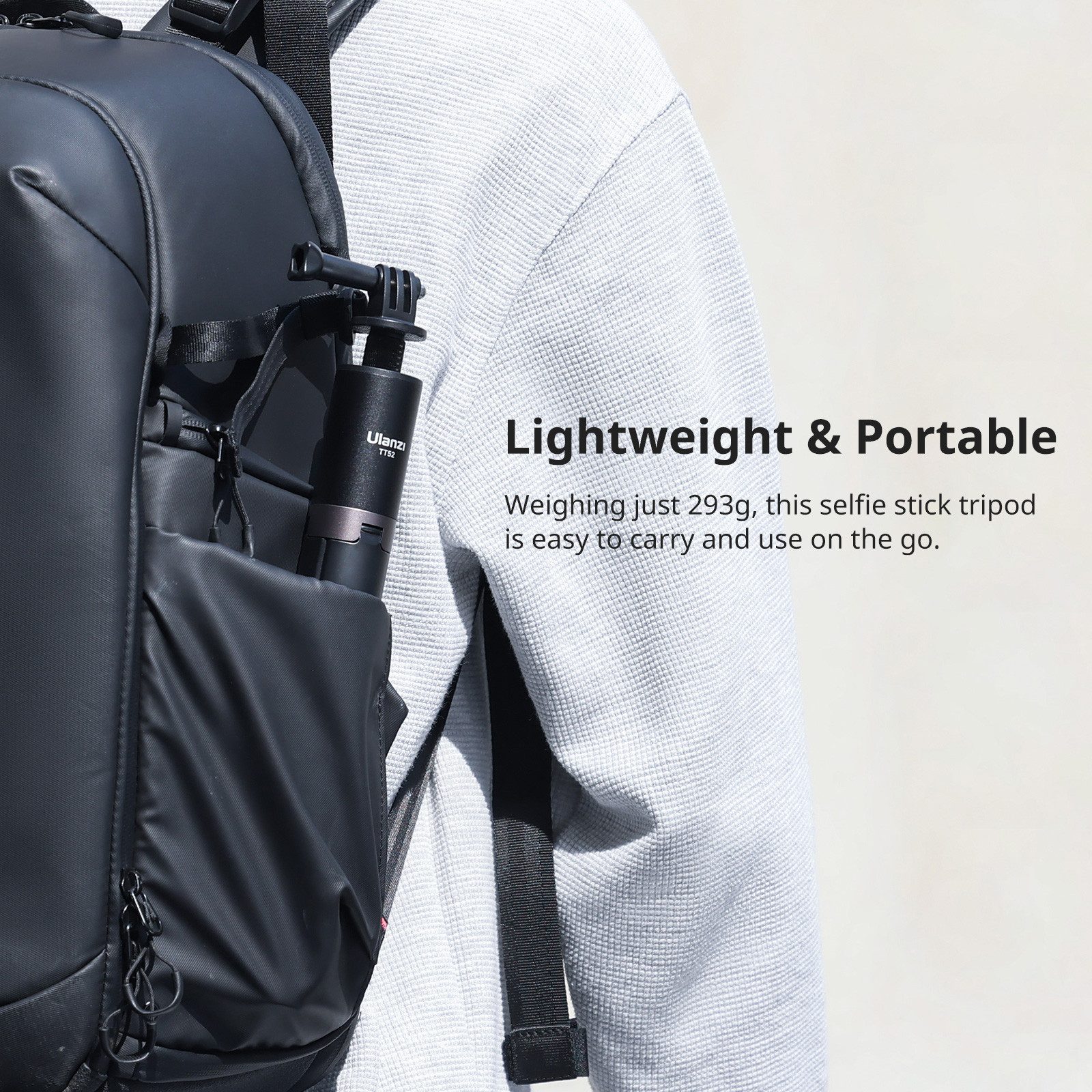 ULANZI Selfie-Stick TT52 1,5 m Selfie-Stick-Stativ für Gopro DJI Insta360 Action-Kamera