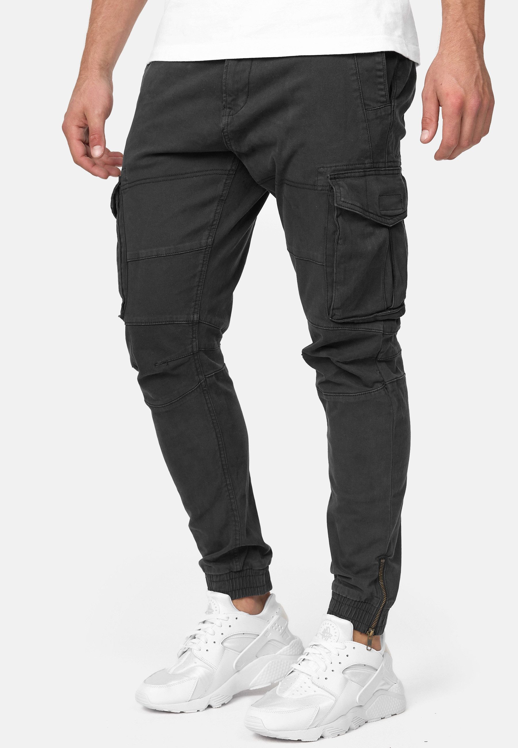 Indicode Cargohose Herren Alex Cargo Hose Herrenhose mit 6 praktischen Taschen