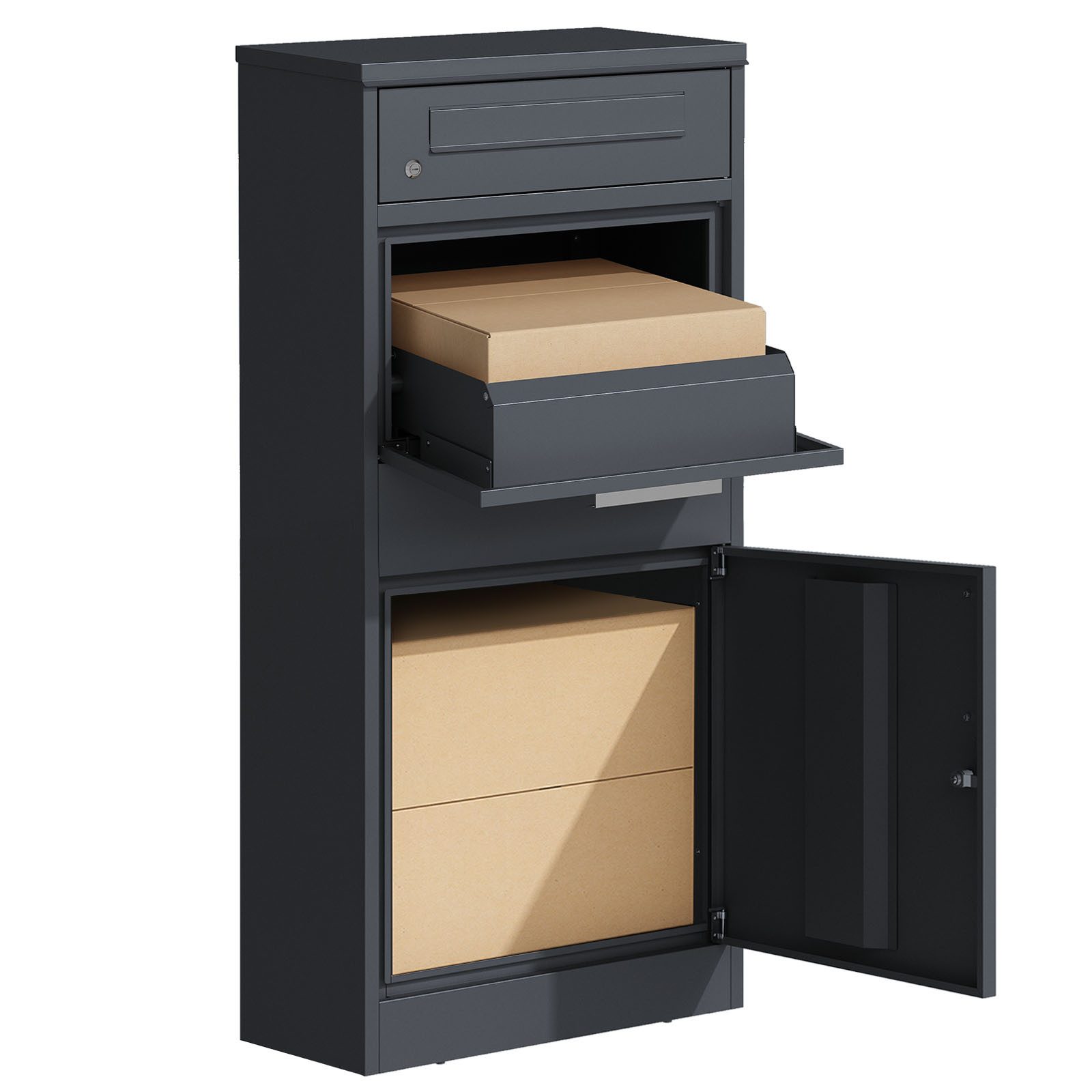 Floordirekt Paketbox mit Briefkasten Francois, Wasserdichter Paketbriefkast günstig online kaufen