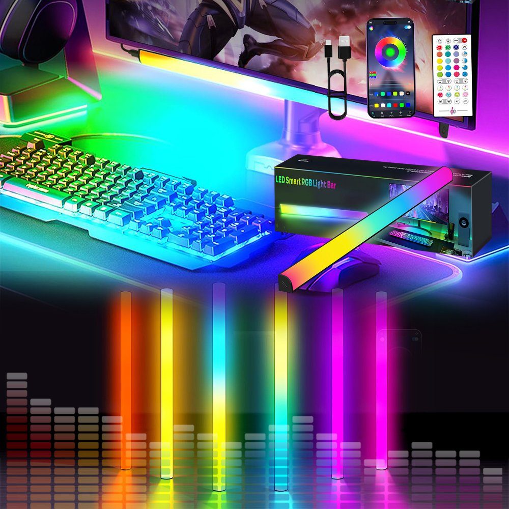 mit LED-Streifen Fernsteuerung mit USB Dimmba, Ambient Beleuchtung Under TV PC RGB Multi-Modi Hintergrundbeleuchtung LED Musik und Sync Hängen Monitor Sunicol