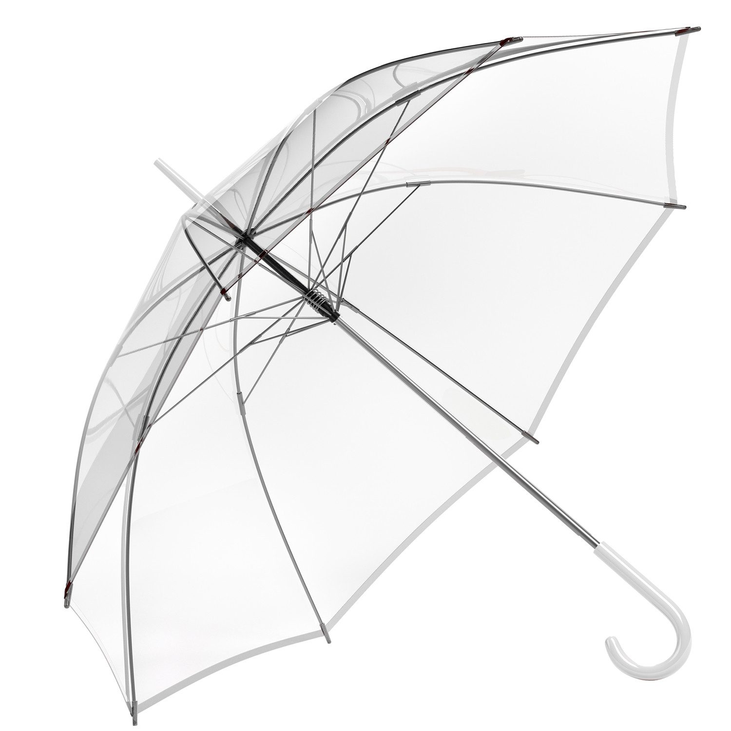 Goods+Gadgets Stockregenschirm GOODS+GADGETS Eleganter transparenter Stockregenschirm mit POE