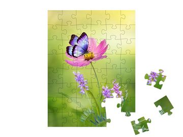 puzzleYOU Puzzle Die Schönheit der Natur: Cosmea und Schmetterling, 48 Puzzleteile, puzzleYOU-Kollektionen Schmetterlinge, Insekten & Kleintiere