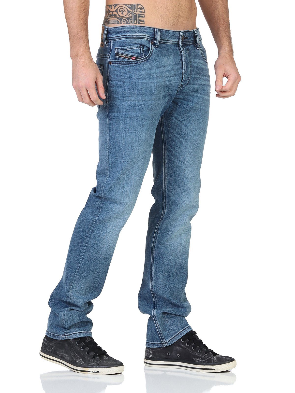 SAFADO-X - Gerader-Fit, Dezent-Used-Look Herren Diesel Diesel RM066 Jeans Slim-fit-Jeans 5-Pocket-Style,