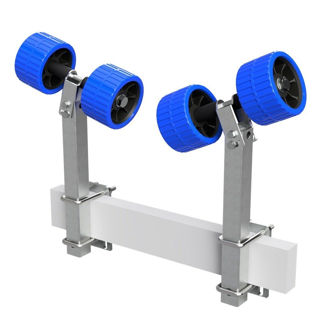 Auffahrrampe Pendelrollen Sliprollen Sliphilfe Bootstrailer EVA Ø 120 mm, 2er