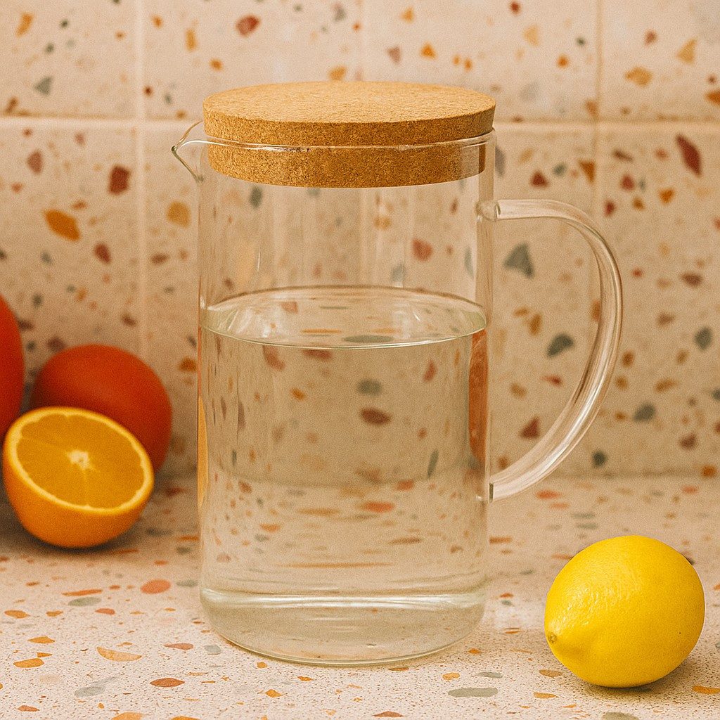 Excellent Houseware Vorratsglas Karaffe aus Glas NATO, 1,4 l, Glas, (einzeln, einzeln)