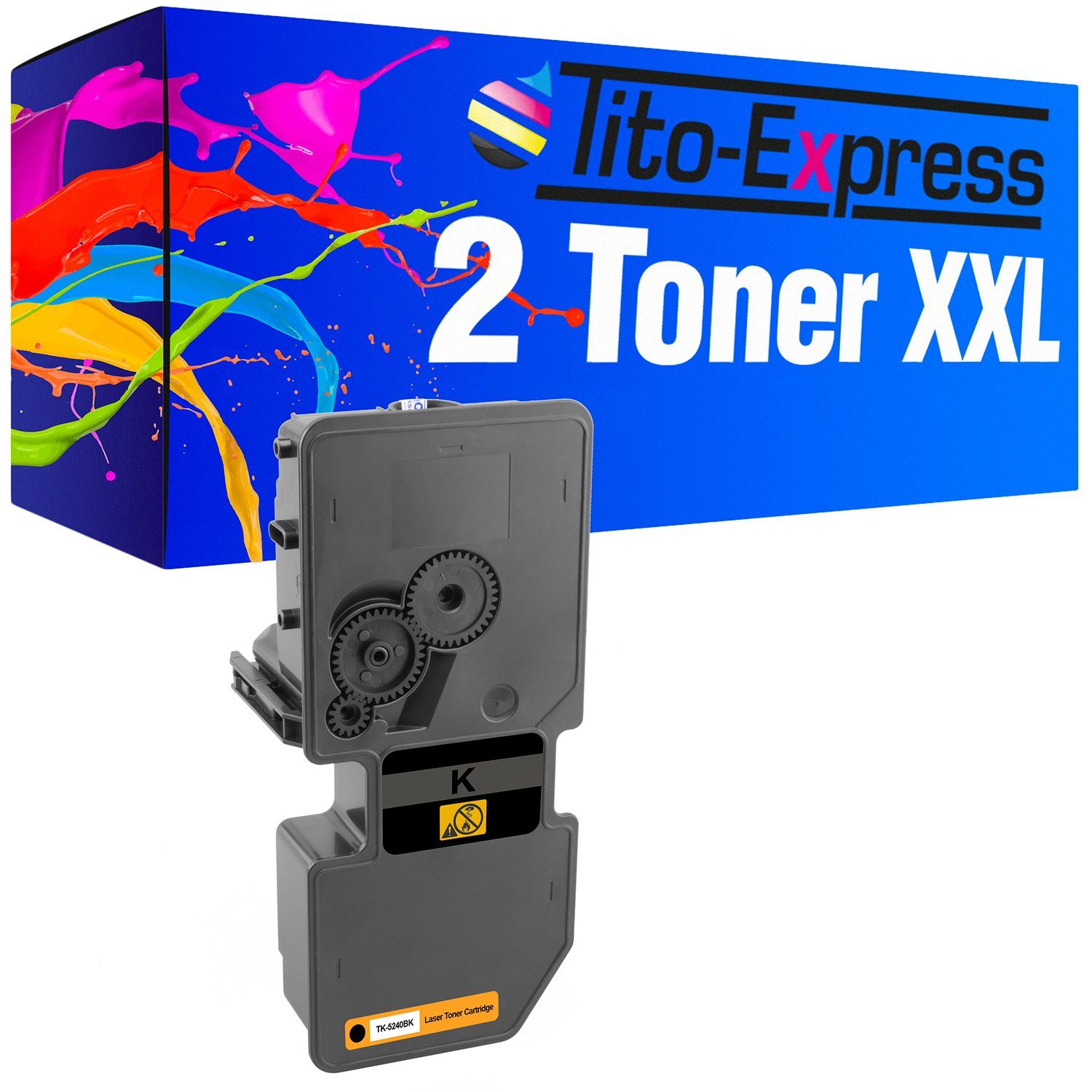 Tito-Express Tonerpatrone 2er Set ersetzt Kyocera TK-5240 TK5240, (Doppelpack, 2x Black), für ECOSYS M5526cdw M5526cdn P5026cdw P5026cdn