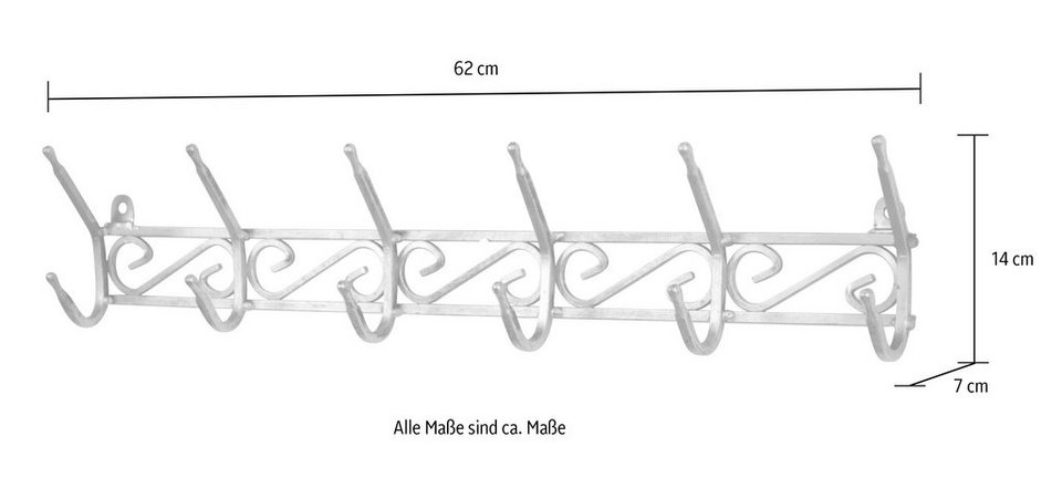 HOFMANN LIVING AND MORE Garderobenhalter (1 St), 6 Doppelhaken