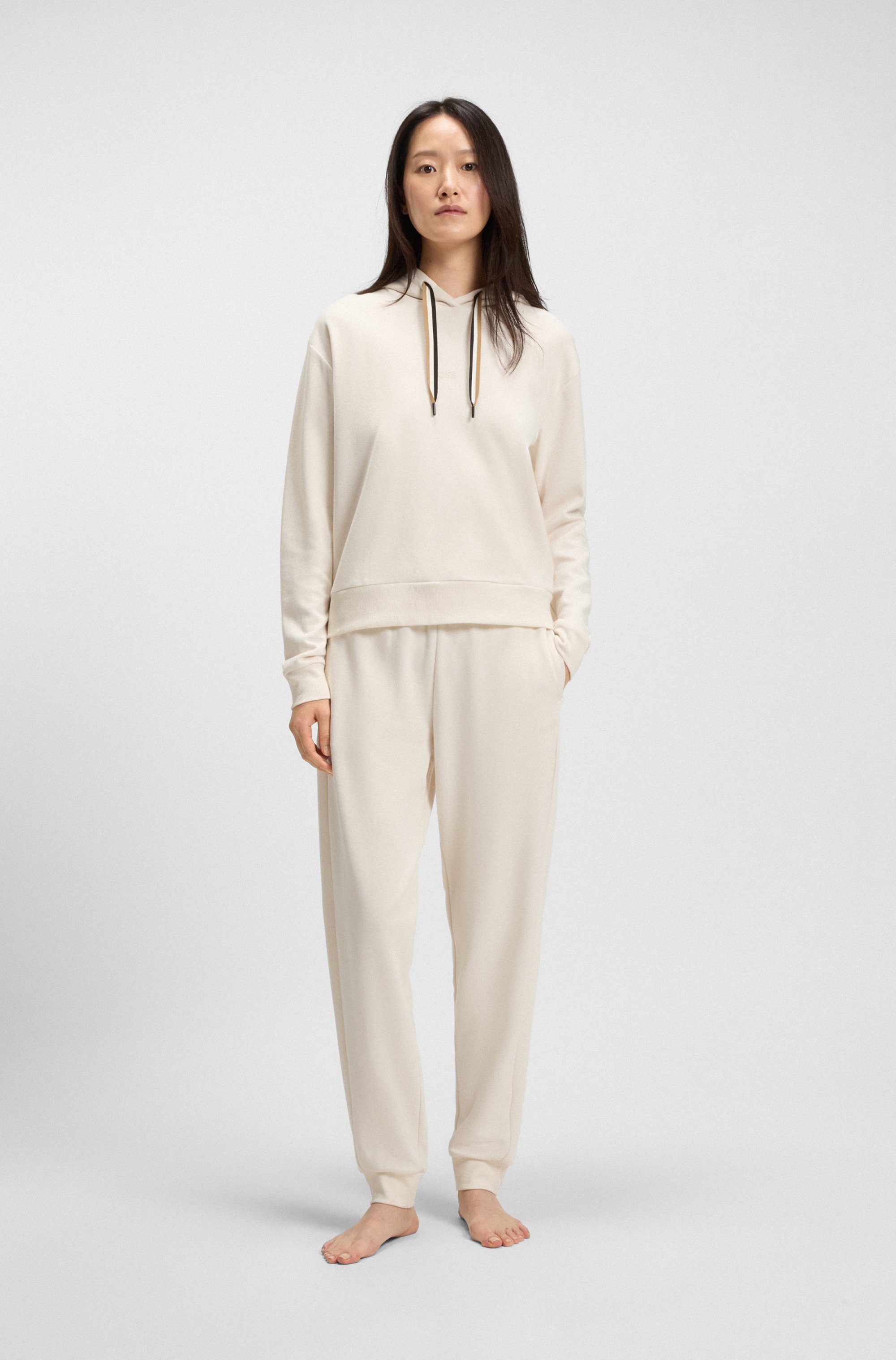 BOSS Relaxhose CP Stripe_Pants Cuff mit kontrastfarbener Kordel