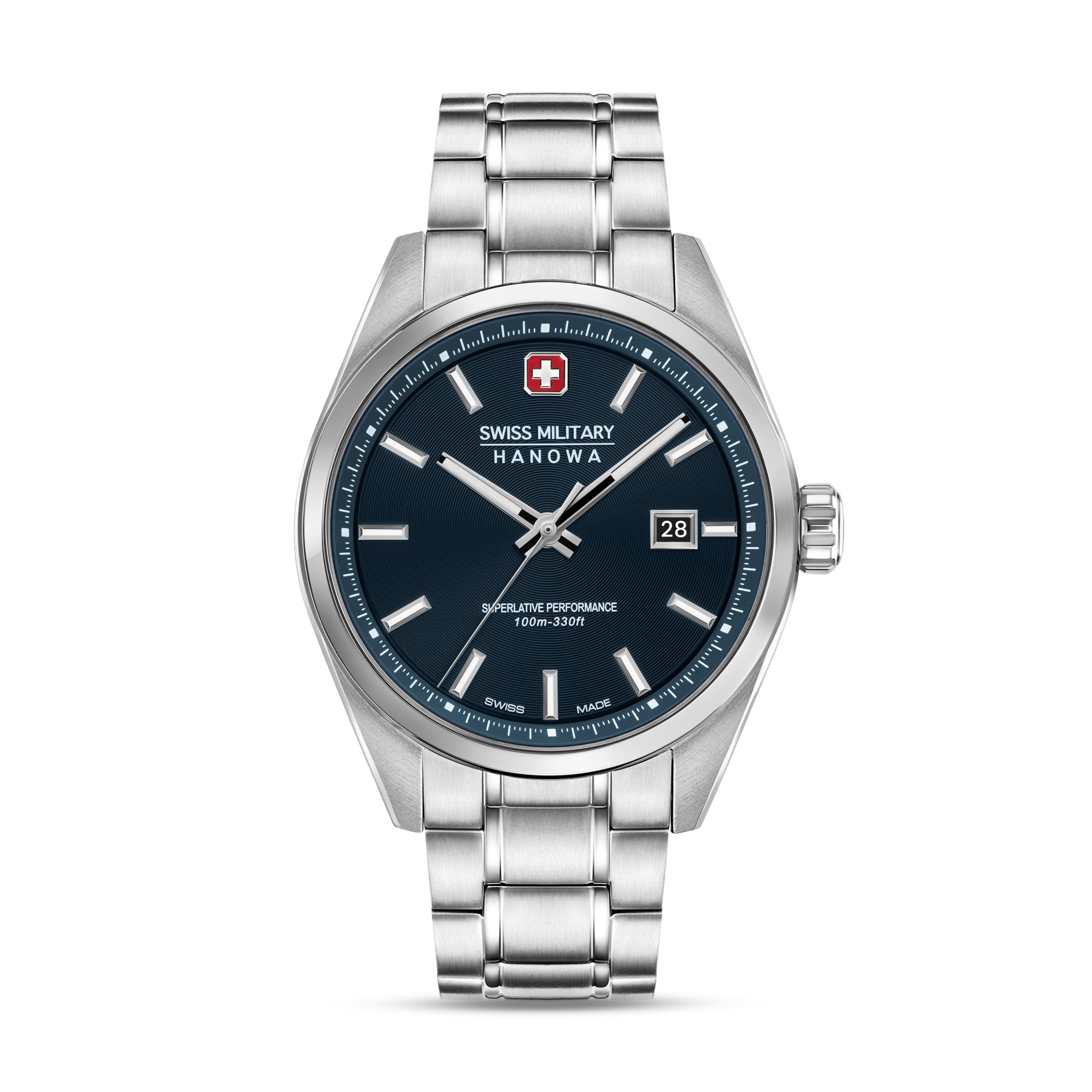 Swiss Military Hanowa Quarzuhr Pioneer SMWGH0004103, Armbanduhr, Herrenuhr, Swiss Made, Edelstahlarmband, analog, Tag