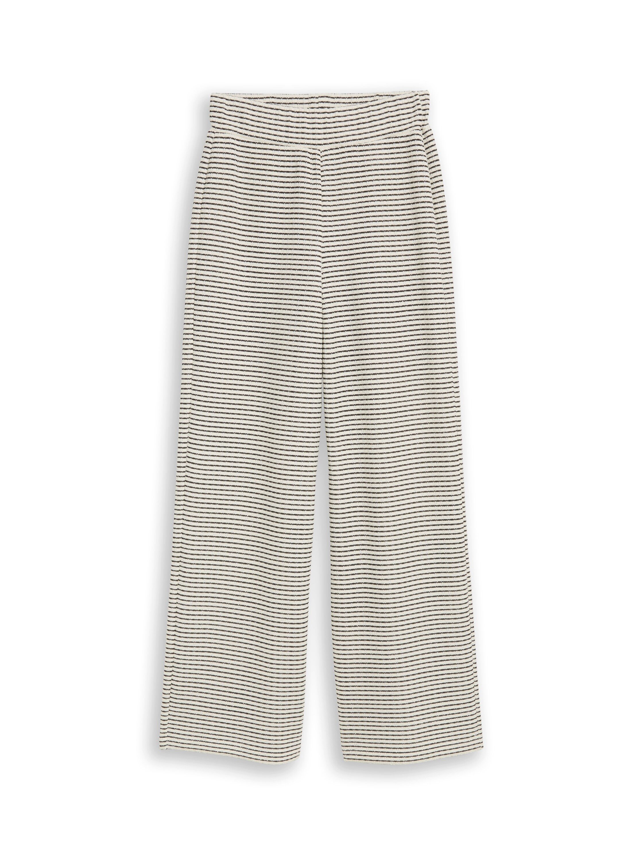 TOM TAILOR Denim Stoffhose Gestreifte Stoffhose mit Strucktur – Bild 5 von 5