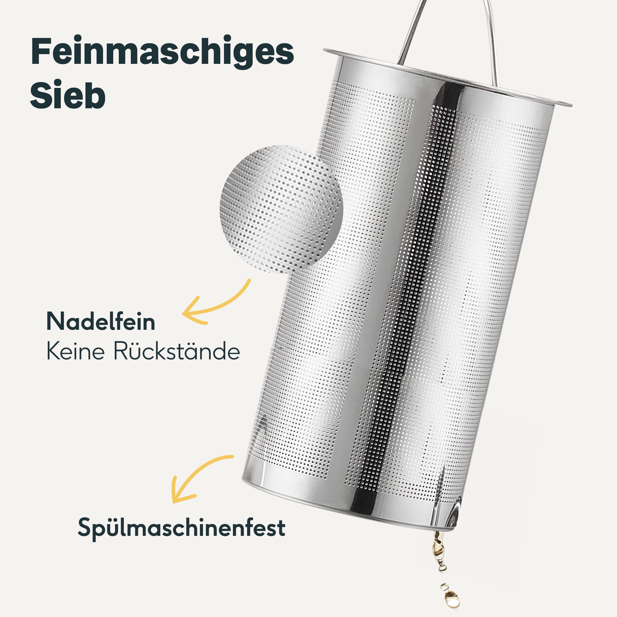 SILBERTHAL Teekanne Edelstahl mit Siebeinsatz Schwarz, 1 l, Doppelwandig-isoliert – Bild 3 von 5