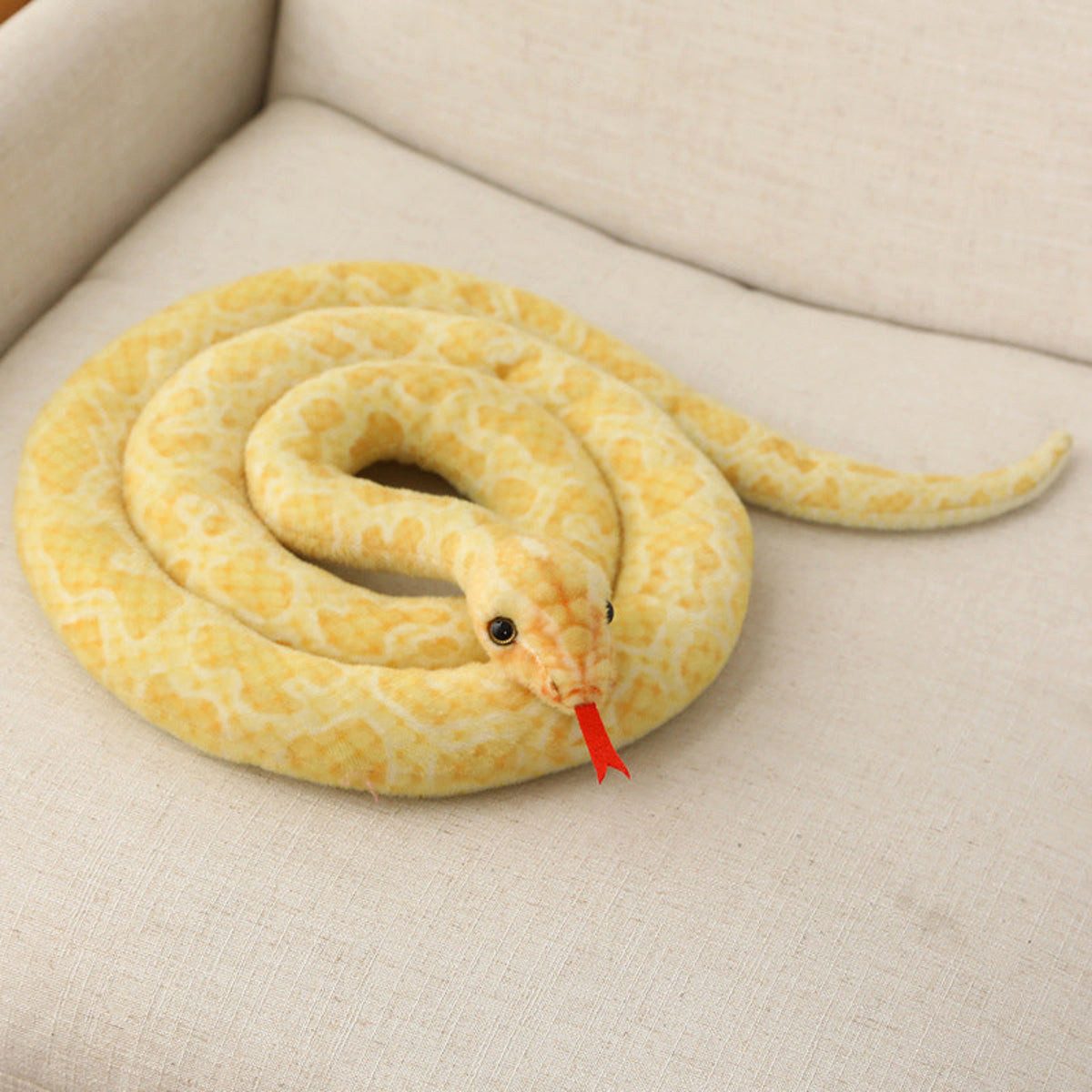 Tinisu Plüschfigur Schlange Weiches Kuscheltier – Plüsch Python XXL Stofftier