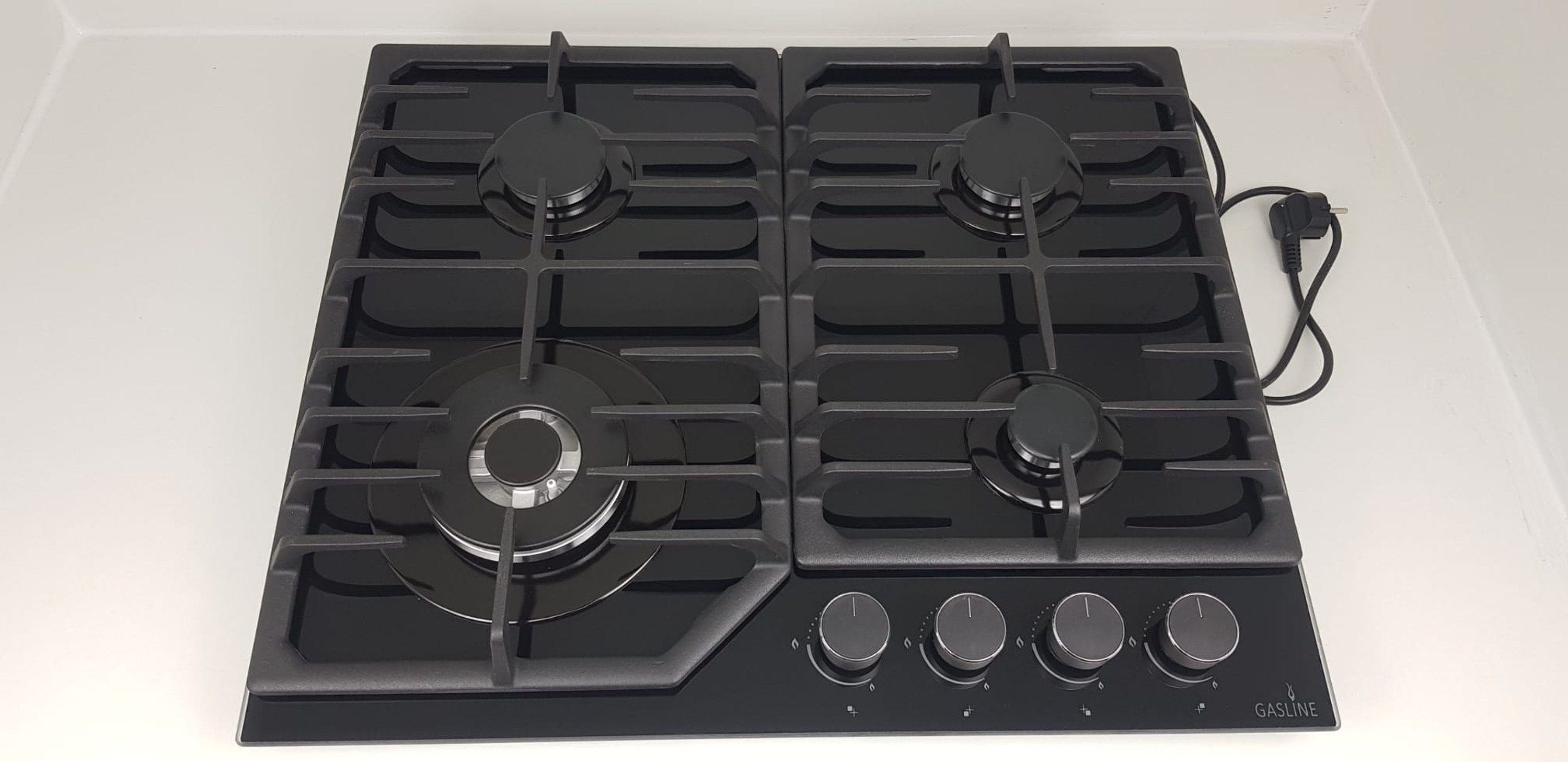 Gasline Backofen-Set Gasline Einbaubackofen GB850FIX+GAG60GLWG Gaskochfeld Glaskeramik 60cm
