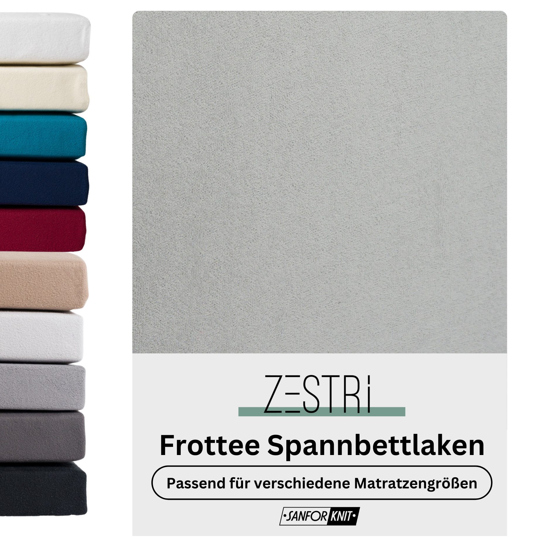 Zestri Spannbettlaken Frottee bis 40 cm günstig online kaufen