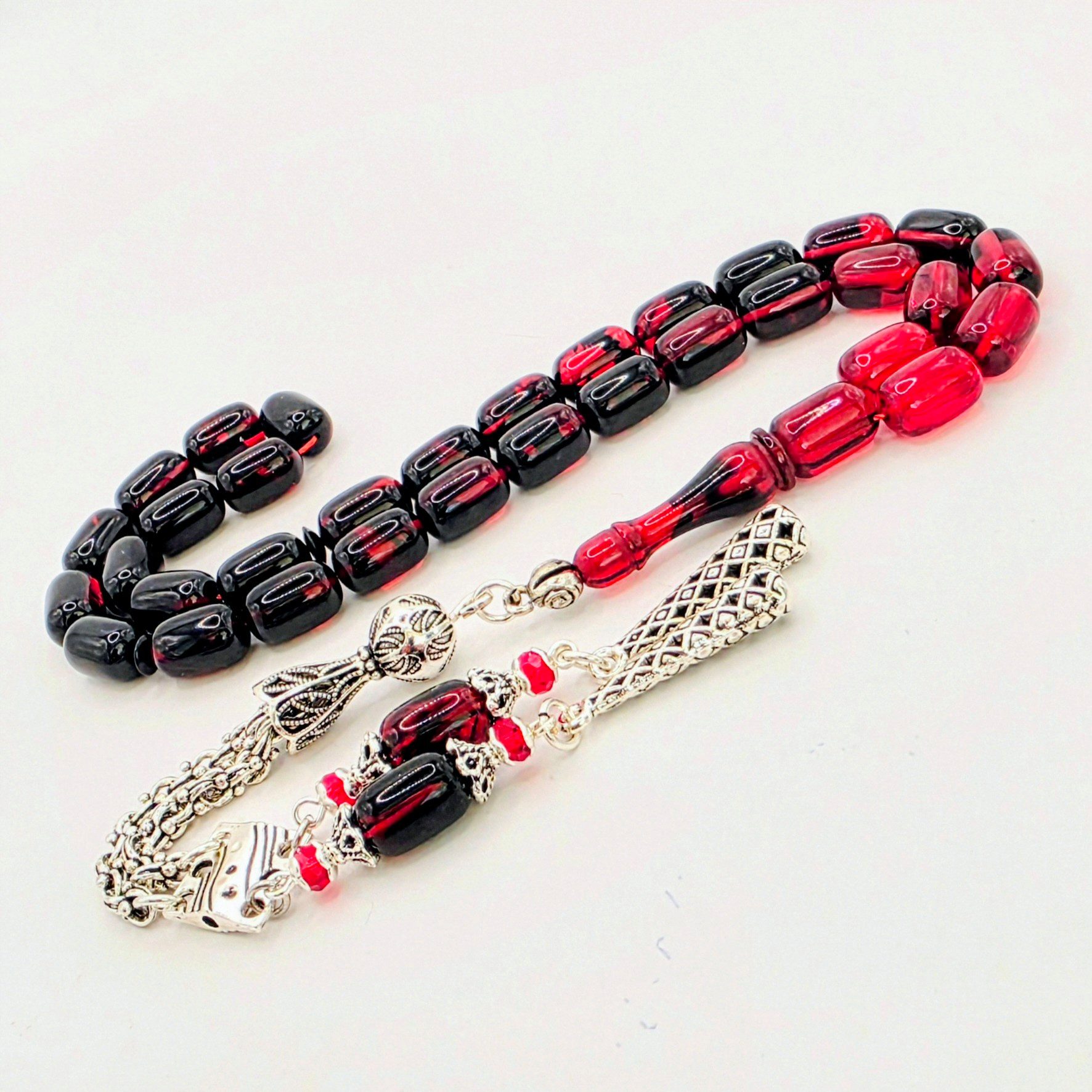 M-Punkt24 Kettenanhänger Tesbih Tesbih (8 x 12 mm), Gebetskette, Rosary, inkl. Etui, ! SONDERPREIS, DA PRODUKTNEUHEIT ! – Bild 4 von 5